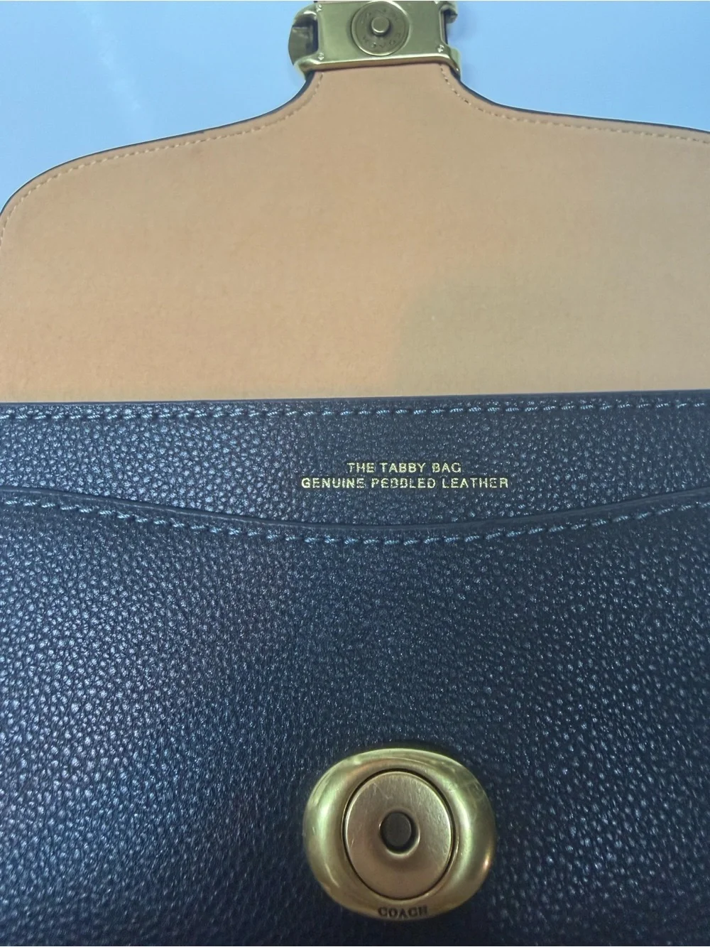 Coach Tabby 26 Black Pebbled Leather Shoulder Bag
